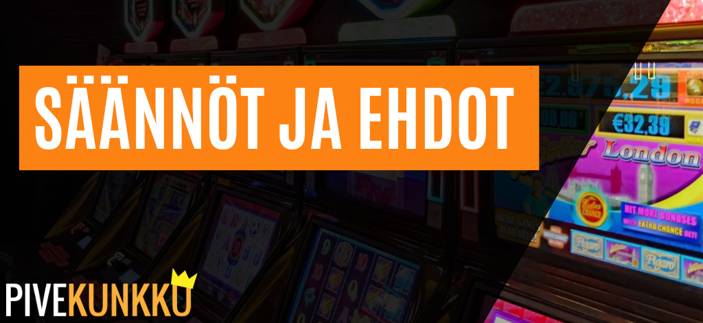 kasinobonuksen säännöt ja ehdot