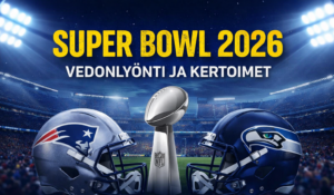 super bowl 2026 vedonlyönti ja kertoimet